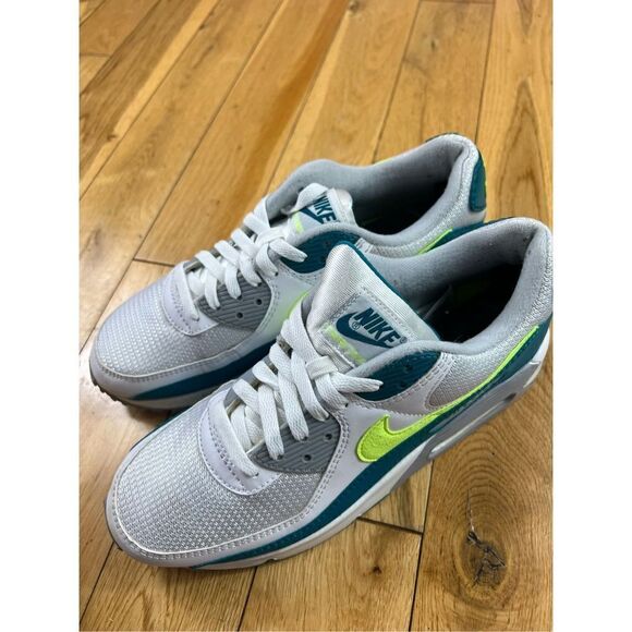 Nike Air Max III 90 Spruce Lime White Grey Fog Size 9 CZ2908-100 - Picture 5 of 6